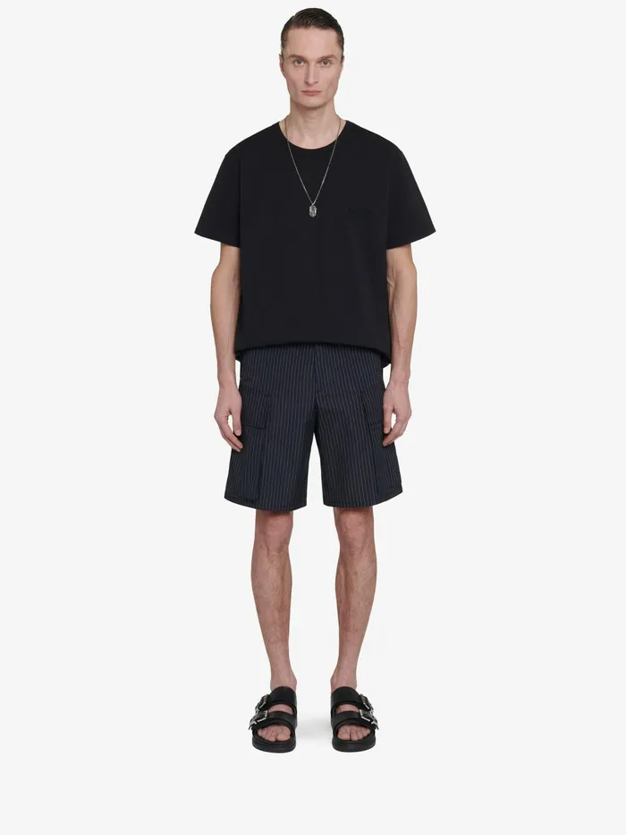 Men TShirts And Sweatshirts Alexander McQueen Hybrid TShirt Black