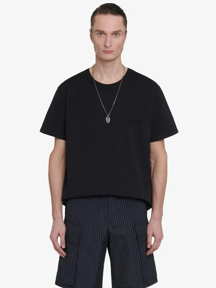 Men TShirts And Sweatshirts Alexander McQueen Hybrid TShirt Black
