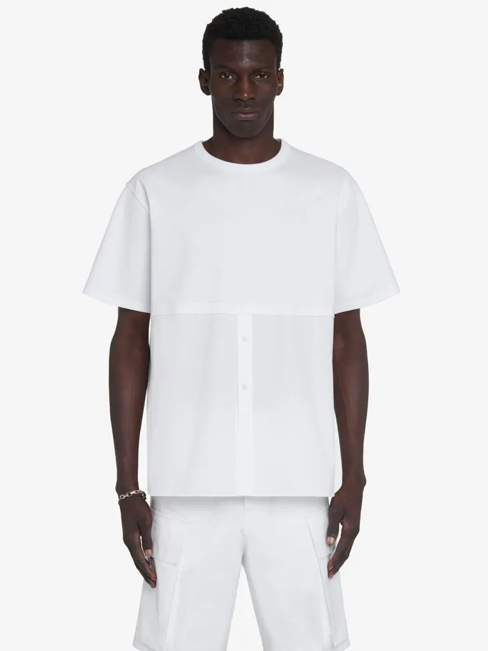 Men TShirts And Sweatshirts Alexander McQueen Hybrid TShirt White