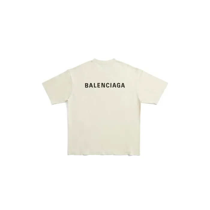 Men Tshirts Balenciaga Balenciaga Back Tshirt Medium Fit In Beige