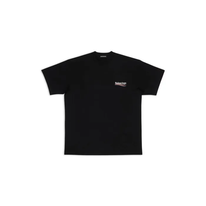 Men Tshirts Balenciaga Political Campaign Tshirt Regular Fit In Black