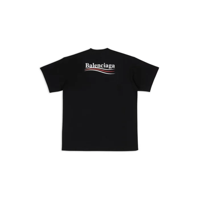 Men Tshirts Balenciaga Political Campaign Tshirt Regular Fit In Black