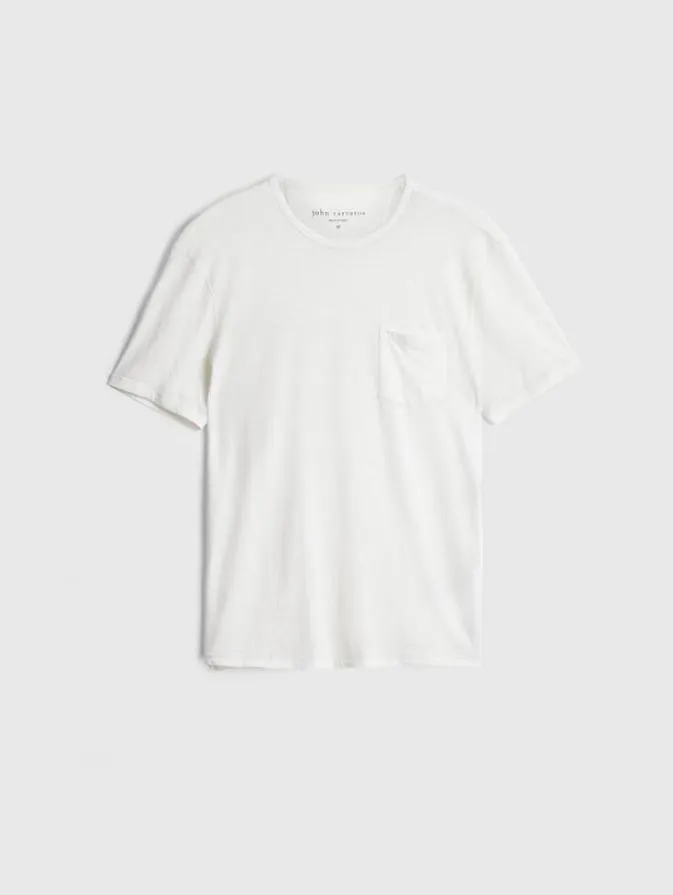 Men TShirts John Varvatos BOND BURNOUT TSHIRT Optic White