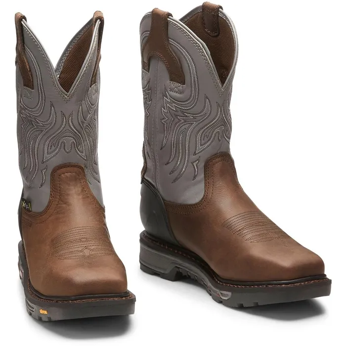 MEN Tanker 11034 Steel Toe Work Boot Timber Brown Justin Boots Work