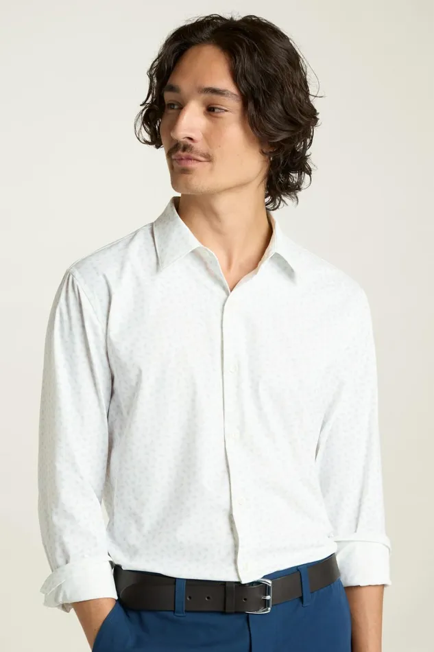 Men Tech Button Down Shirt Blue Cashel Geo Bonobos Casual Shirts