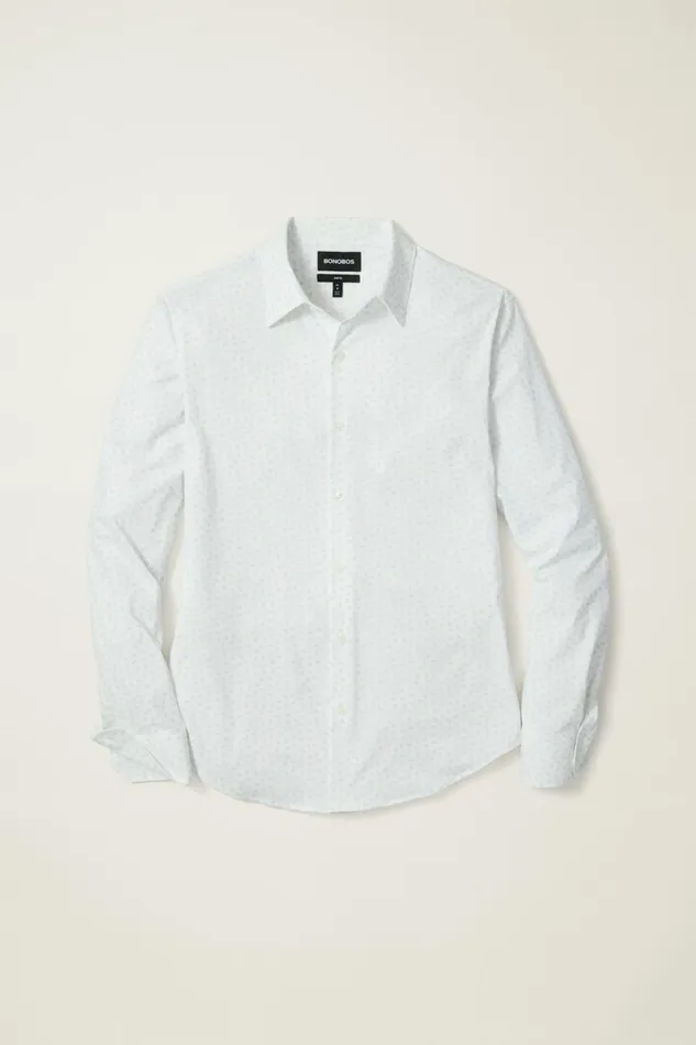 Men Tech Button Down Shirt Blue Cashel Geo Bonobos Casual Shirts