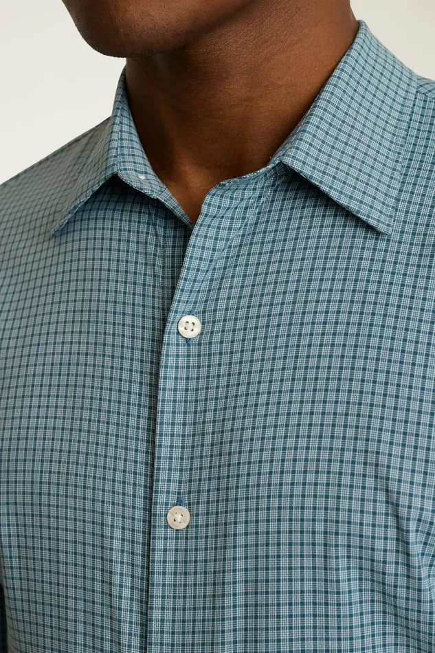 Men Tech Button Down Shirt Blue Landon Check Bonobos Casual Shirts