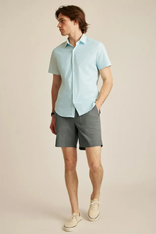 Men Tech Short Sleeve Shirt Blue Astor Geo Bonobos Short Sleeve Shirts