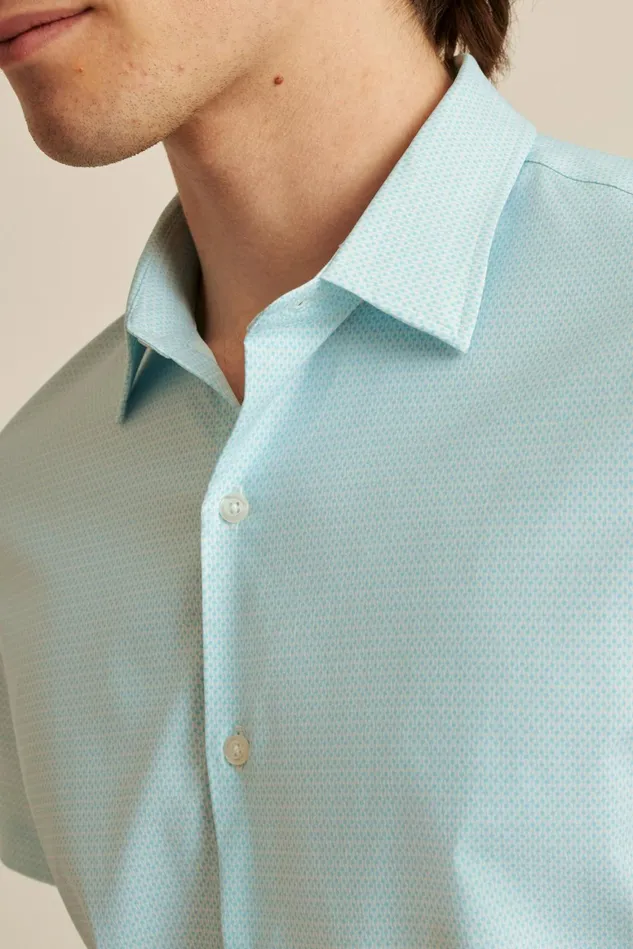 Men Tech Short Sleeve Shirt Blue Astor Geo Bonobos Short Sleeve Shirts