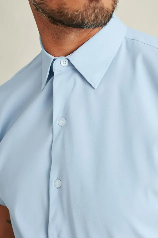 Men Tech Short Sleeve Shirt Blue Bonobos Short Sleeve Shirts