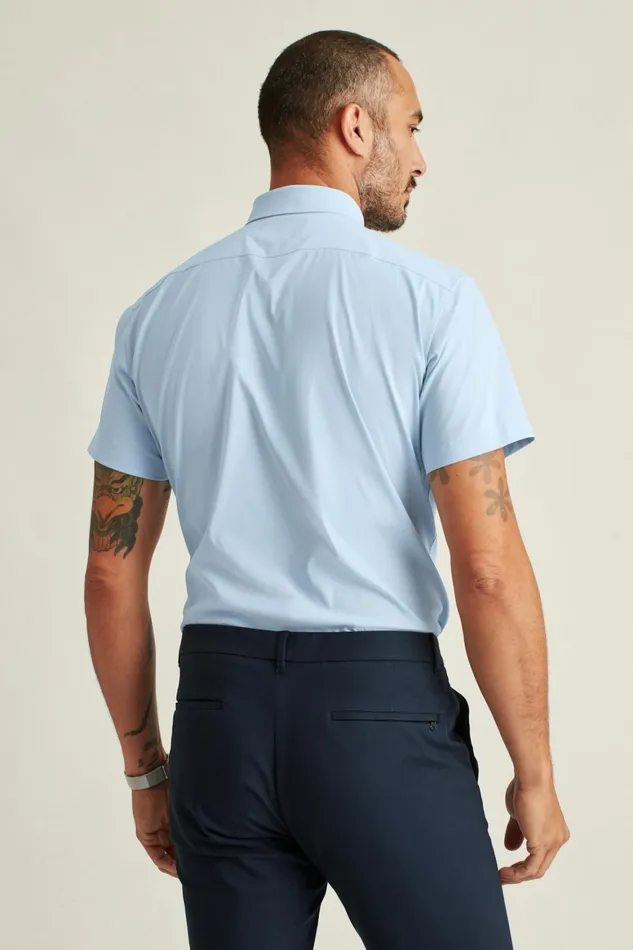 Men Tech Short Sleeve Shirt Blue Bonobos Short Sleeve Shirts