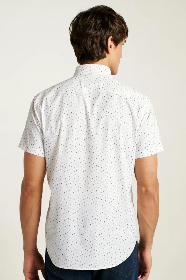 Men Tech Short Sleeve Shirt Pink And Blue Flamingo Phil Bonobos Short Sleeve Shirts