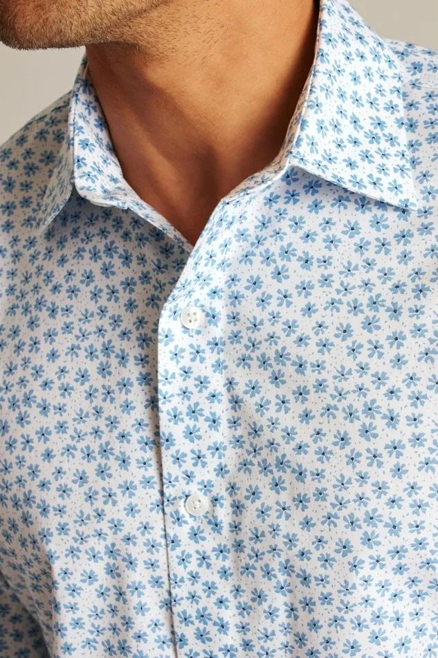 Men The Desk To Dinner Shirt Blue Bernard Floral Bonobos Business Casual Shirts