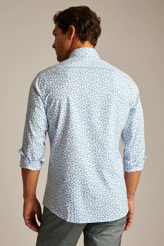 Men The Desk To Dinner Shirt Blue Bernard Floral Bonobos Business Casual Shirts