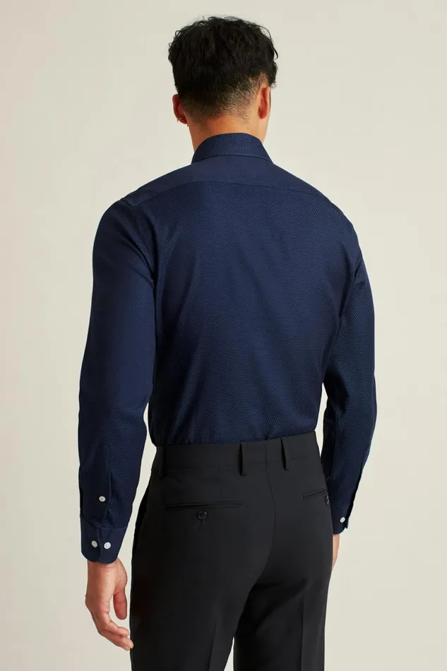 Men The Desk To Dinner Shirt Navy Dots Bonobos Business Casual Shirts