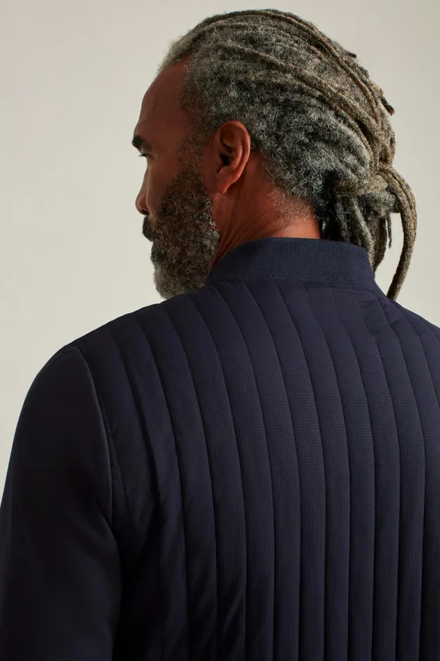 Men The Elements Jacket Navy Vertical Stripe Bonobos Jackets and Coats