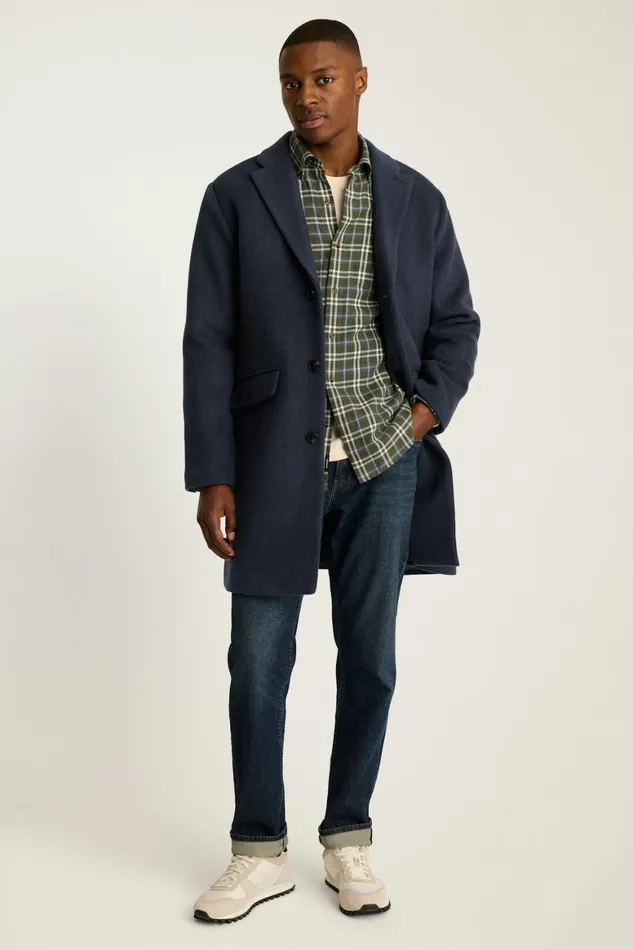 Men The Italian Wool Cashmere Topcoat Light Navy Blue Bonobos Jackets and Coats Men The Italian Wool Cashmere Topcoat Light Navy Blue Bonobos Jackets and Coats