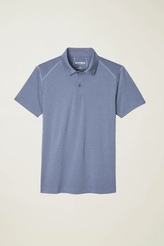 Men The MFlex Golf Polo Extended Sizes Heather Indigo Bonobos Golf Polos and Tops Men The MFlex Golf Polo Extended Sizes Heather Indigo Bonobos Golf Polos and Tops