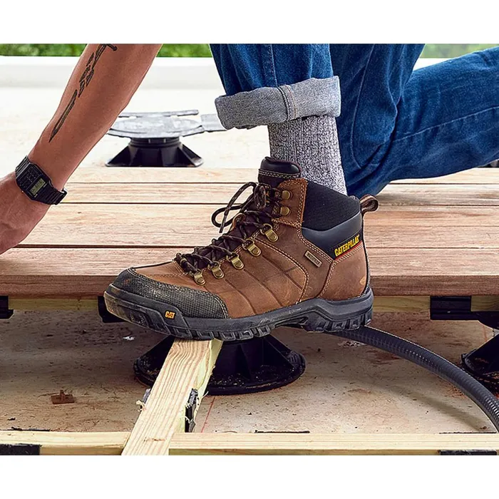 Men Threshold Waterproof Steel Toe Work Boot Cat Footwear Boots