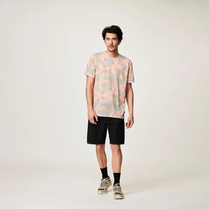 Men TIMONT PRINTED SS TECH T Picture Organic Clothing TShirts