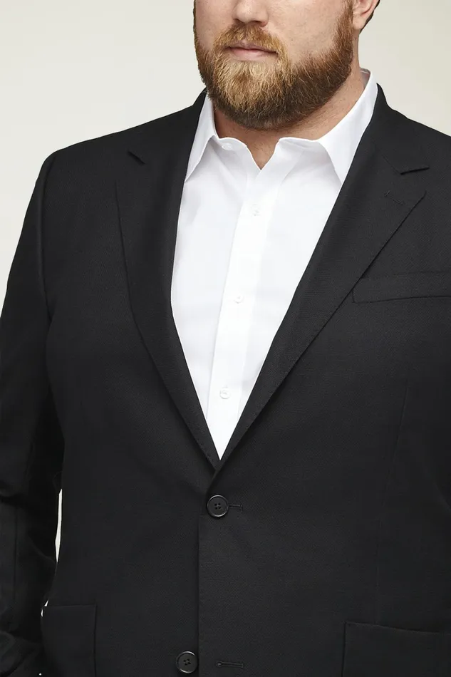 Men Unconstructed Italian Wool Blazer Extended Sizes Black Bonobos Blazers and Sport Coats