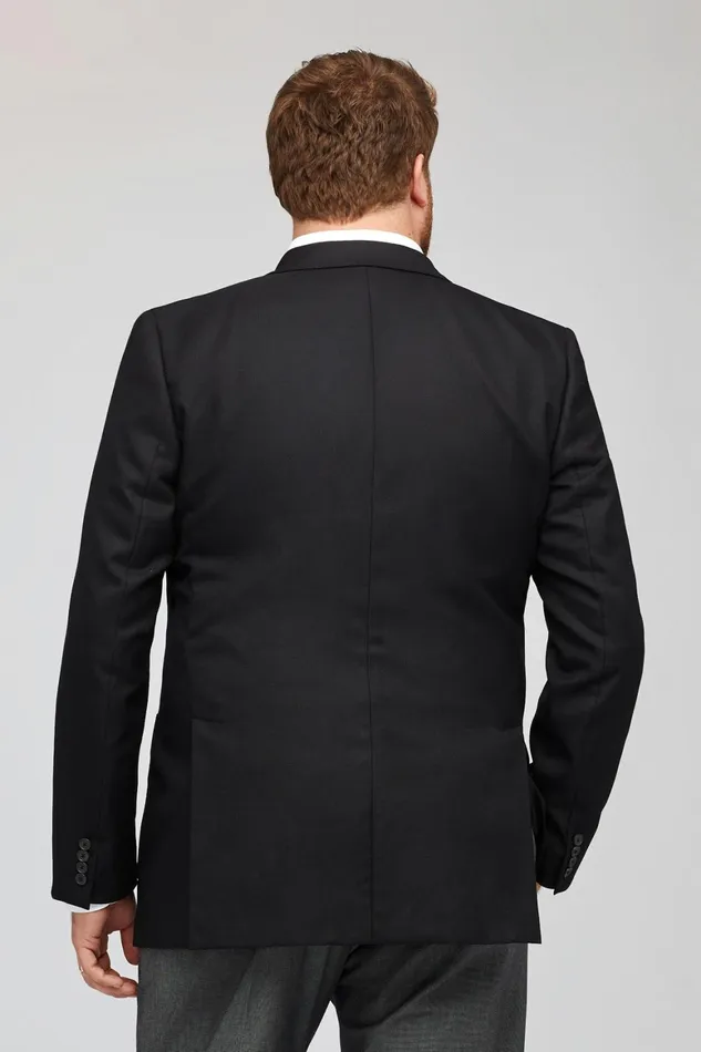 Men Unconstructed Italian Wool Blazer Extended Sizes Black Bonobos Blazers and Sport Coats