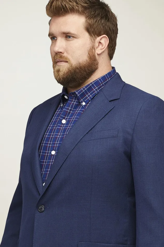 Men Unconstructed Italian Wool Blazer Extended Sizes Bright Navy Bonobos Blazers and Sport Coats