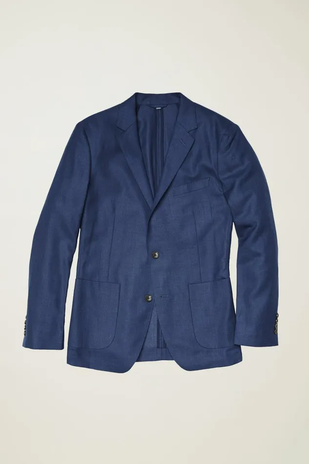 Men Unconstructed Italian Wool Blazer Extended Sizes Bright Navy Bonobos Blazers and Sport Coats