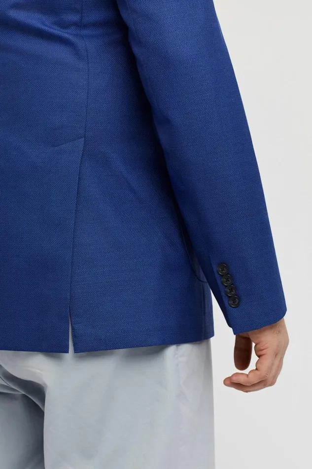 Men Unconstructed Italian Wool Blazer Extended Sizes Jamie Cerulean Blue Bonobos Blazers and Sport Coats