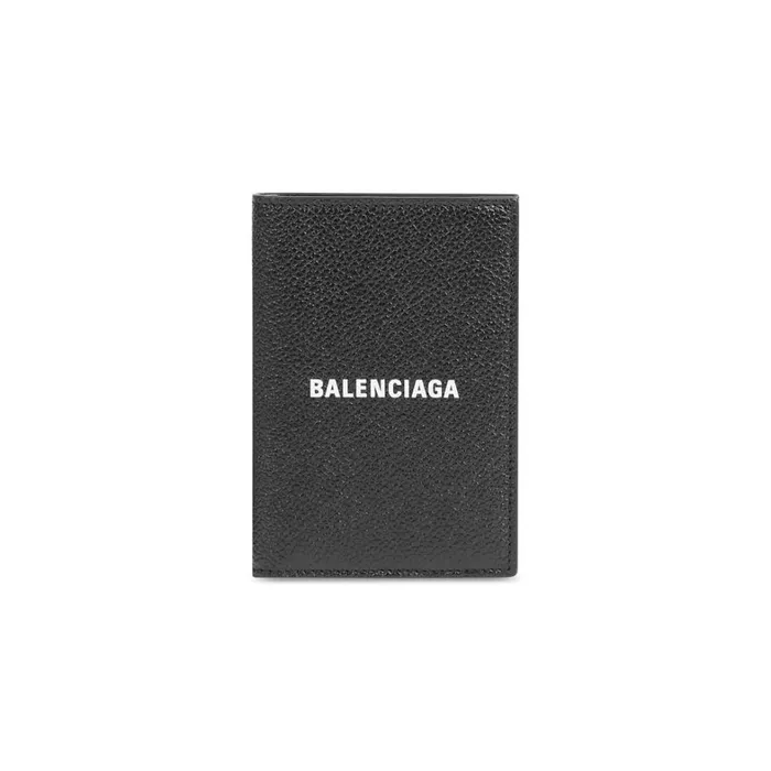 Men Wallets Balenciaga Cash Vertical Bifolded Wallet In Blackwhite