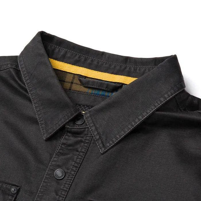 Men Waxed Cotton Shirt Jacket Cat Footwear Tops and Outerwear