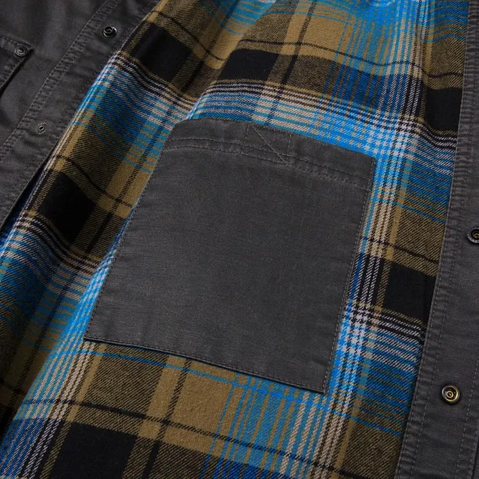 Men Waxed Cotton Shirt Jacket Cat Footwear Tops and Outerwear