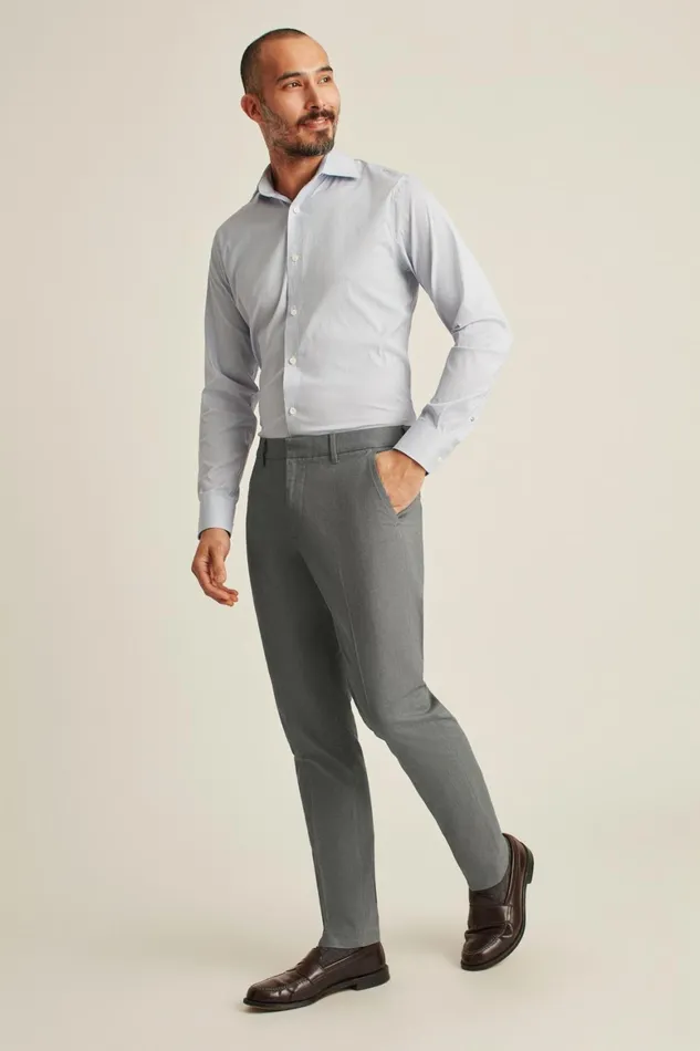 Men Weekday Warrior Dress Pants Friday Grey Yarn Dye Bonobos Dress Pants