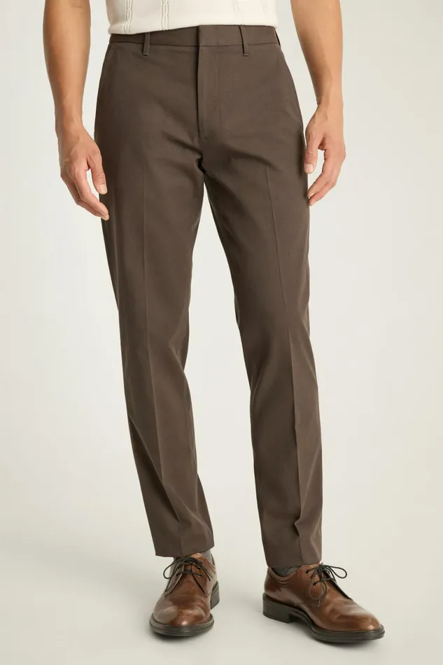 Men Weekday Warrior Dress Pants Tuesday Brown Micro Dobby Bonobos Dress Pants
