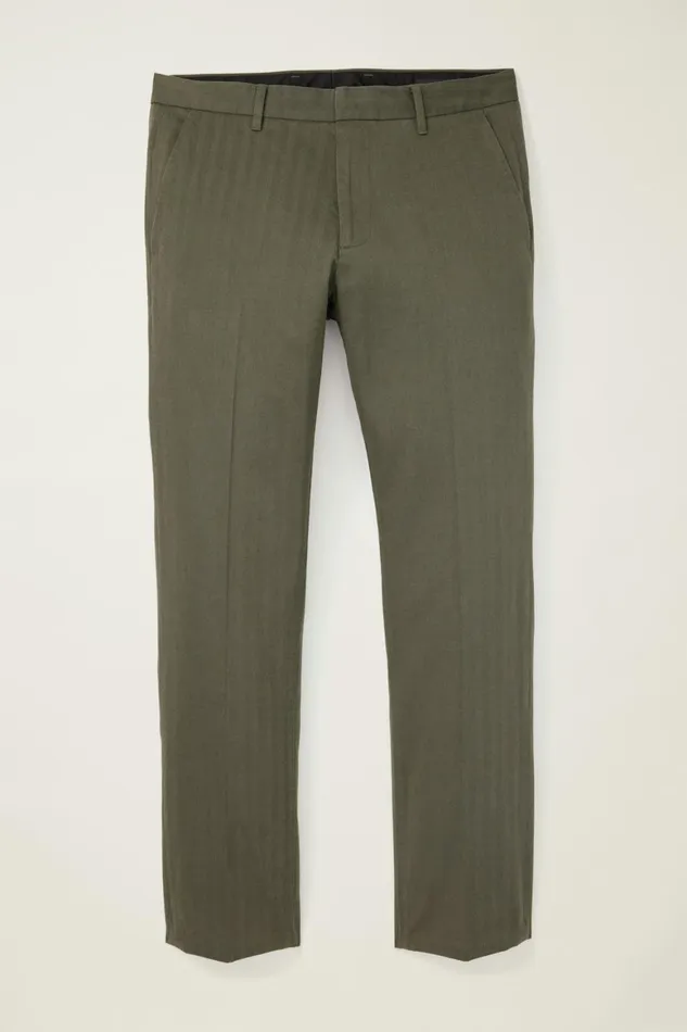 Men Weekday Warrior Dress Pants Wednesday Olive Brown Herringbone Bonobos Dress Pants