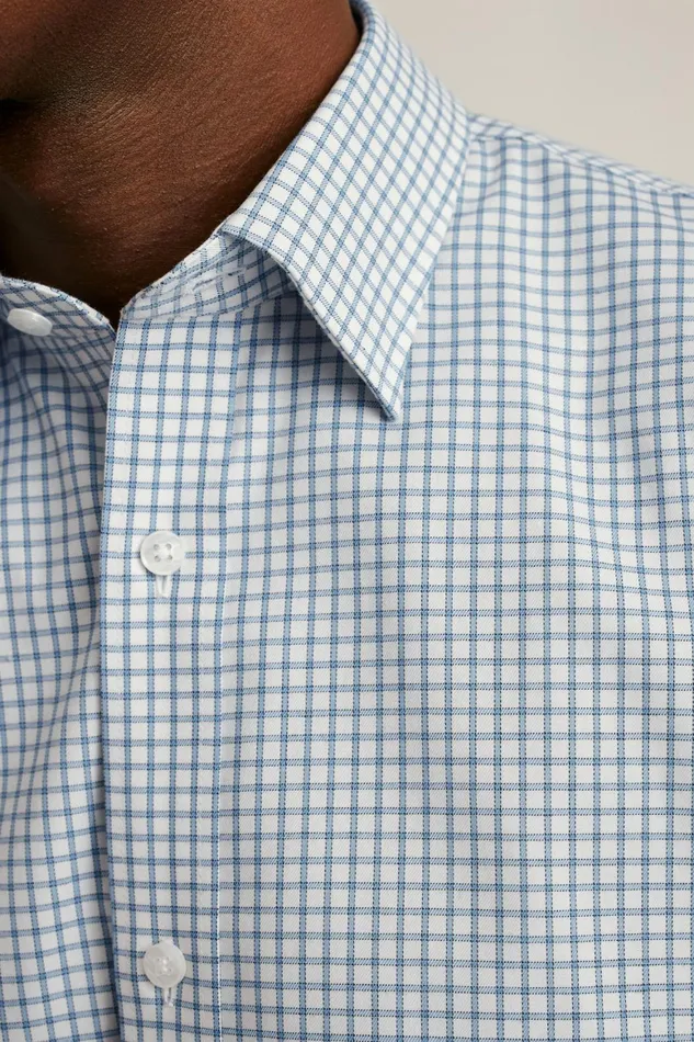 Men Weekday Warrior Dress Shirt Blue Bellshill Check Bonobos Business Casual Shirts