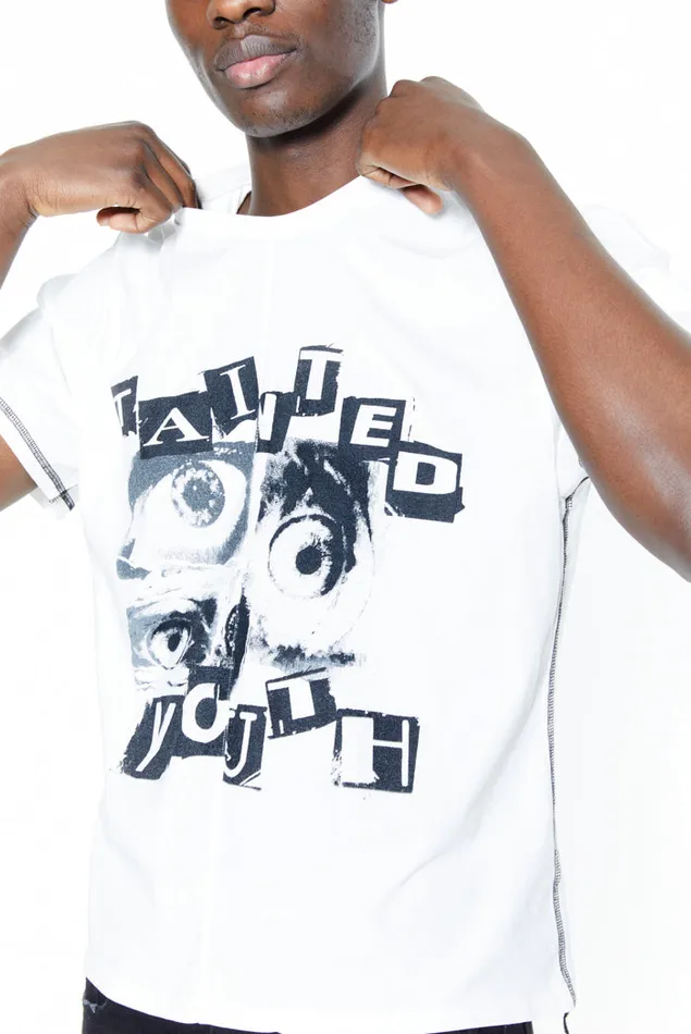 Men White Tainted Youth Tshirt Jaded London TShirts and Vests