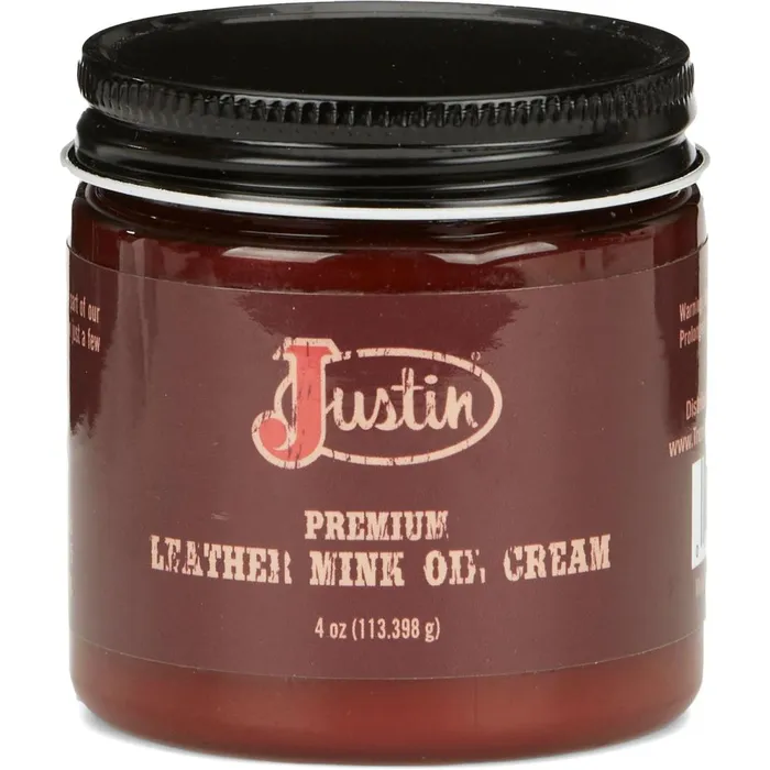 MENWOMEN Justin Premium Leather Mink Oil Cream Neutral Justin Boots Boot Care and Accessories MENWOMEN Justin Premium Leather Mink Oil Cream Neutral Justin Boots Boot Care and Accessories
