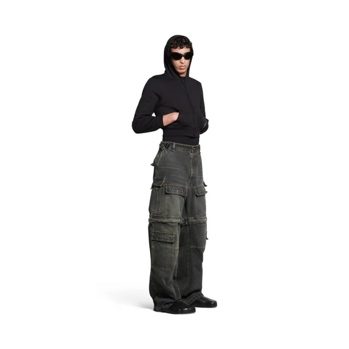 MenWomen Trousers Balenciaga Cargo Trousers In Black