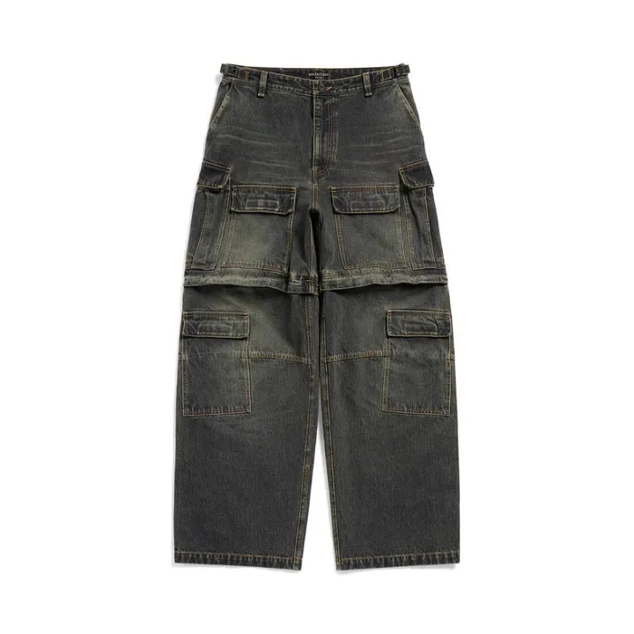 MenWomen Trousers Balenciaga Cargo Trousers In Black