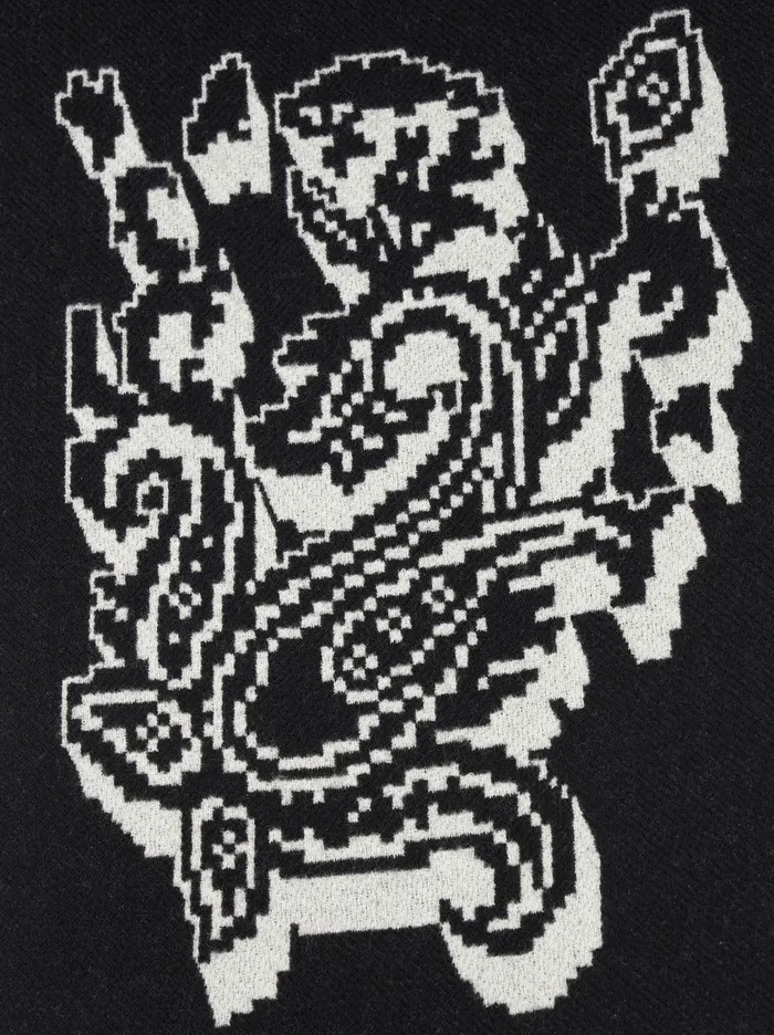 Men Wool Scarf With Graphic Paisley Patterns Etro Scarves