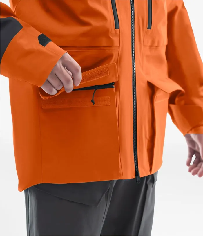 Mens ACAD Jacket Papaya Orangeweathered Black The North Face Snow