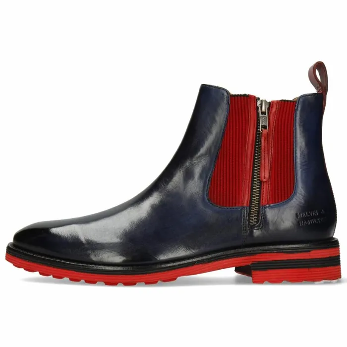 Mens Ankle Boots Melvin and Hamilton Eddy 25 Blue