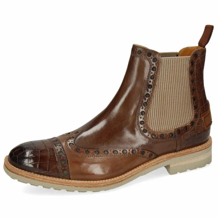 Mens Ankle Boots Melvin and Hamilton Eddy 46 Brown