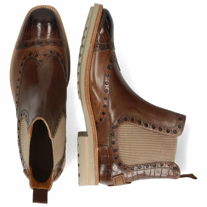 Mens Ankle Boots Melvin and Hamilton Eddy 46 Brown
