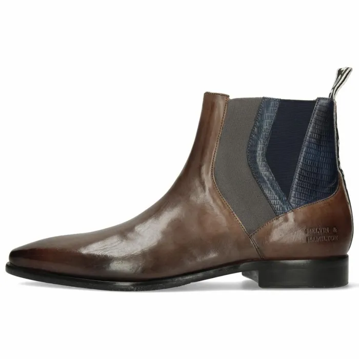 Mens Ankle Boots Melvin and Hamilton Elvis 73 Grey