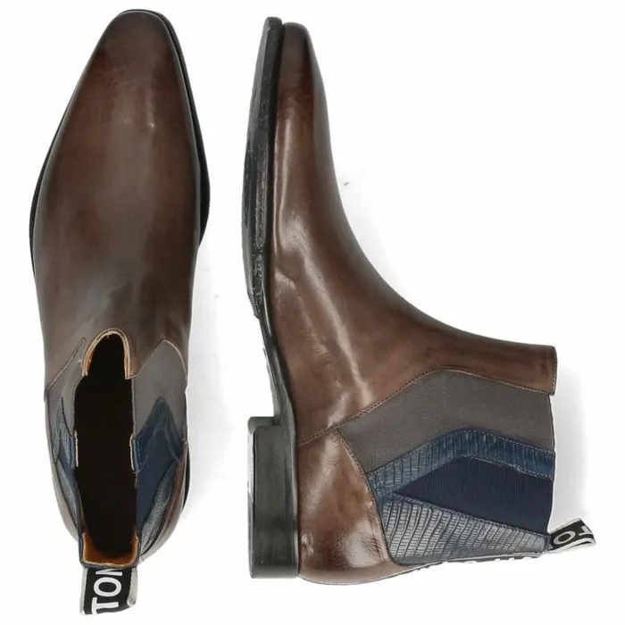 Mens Ankle Boots Melvin and Hamilton Elvis 73 Grey