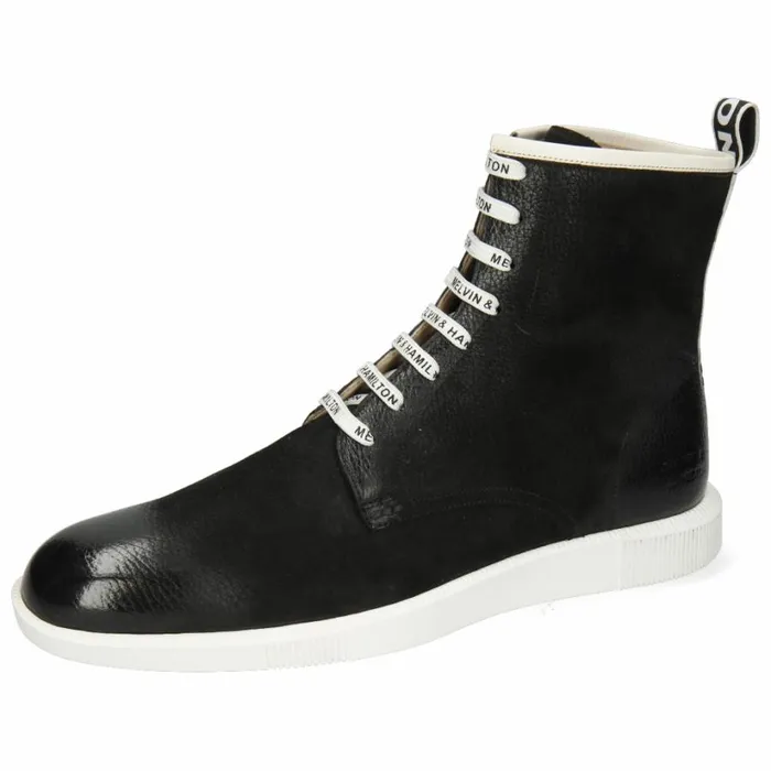 Mens Ankle Boots Melvin and Hamilton Newton 18 Black