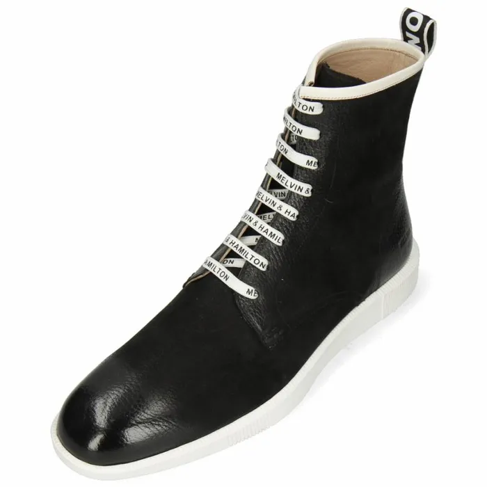 Mens Ankle Boots Melvin and Hamilton Newton 18 Black