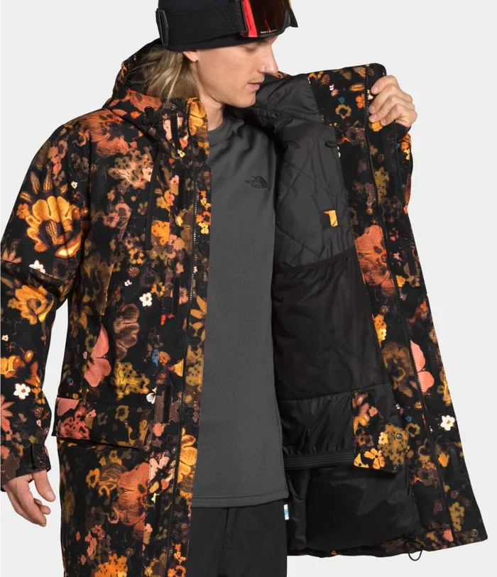 Mens Goldmill Parka Tnf Black Flower Child Multi Print The North Face Insulated and Down Jackets